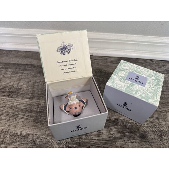 Lladro Santa's Workshop Little Aviator 1996 Ornament Mint In Box 6502 Vintage - Picture 11 of 12